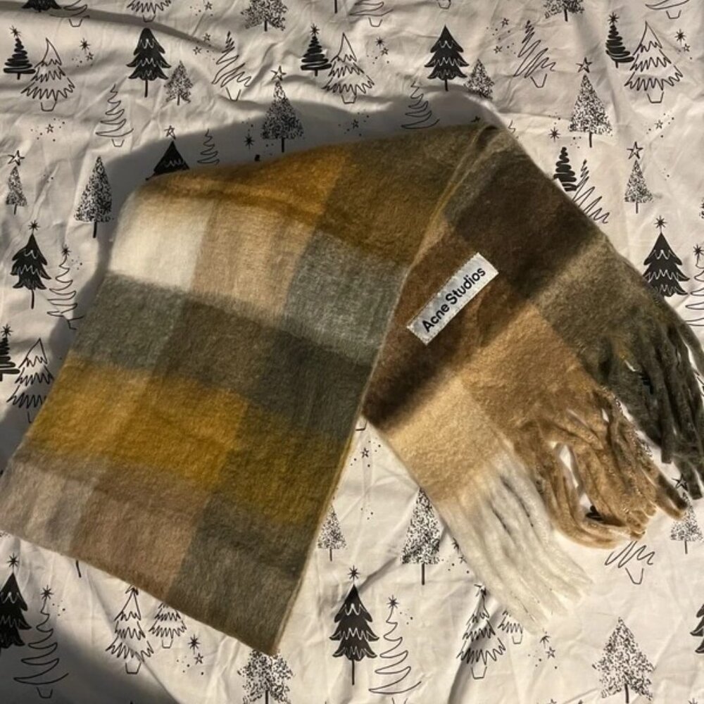 Acne Studios Multicolor Check Wool Scarf